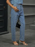 'Dani' Pearl Detail Straight Jeans - Celes Fashion